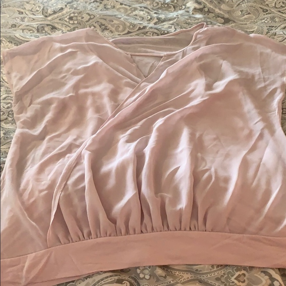 Express Pink Cap Sleeve Top - Size L